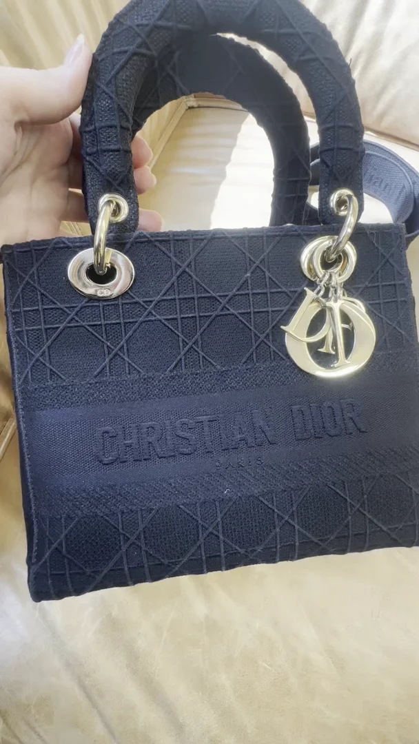 BOLSA CHRISTIAN DIOR MEDIUM LADY D-LITE BAG PRETO ORIGINAL – Gringa
