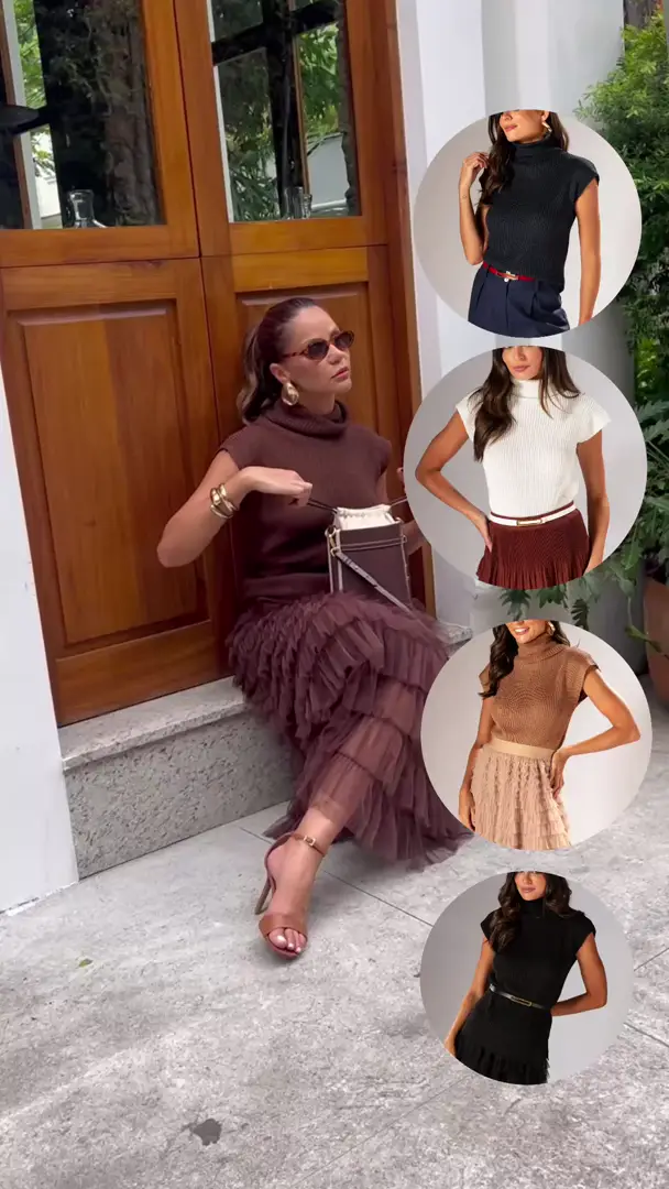 Colete em Tricot Paloma Preto - Clothes and co