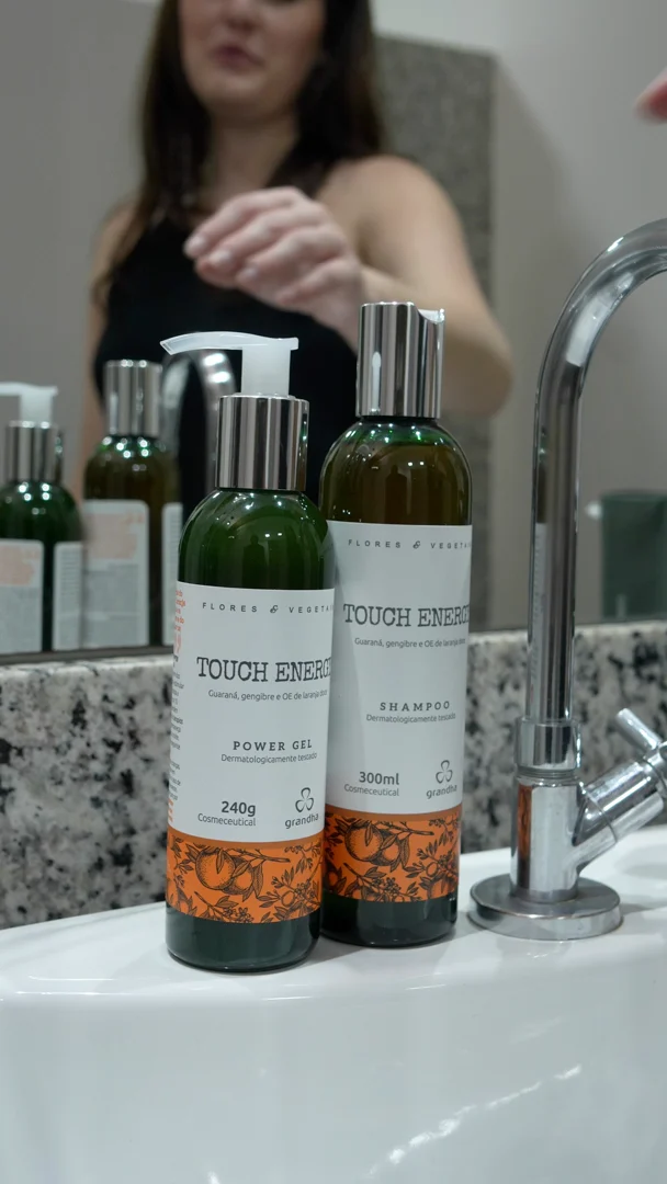 Kit Touch Energy Flores & Vegetais - Shampoo, Leave-on e Power Gel