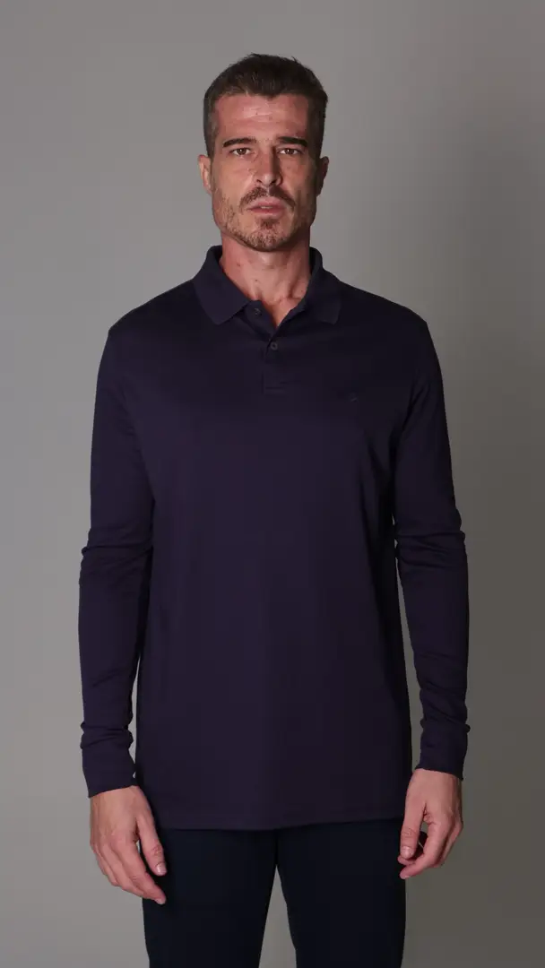 Polo Manga Longa Lisa Superior Cotton
