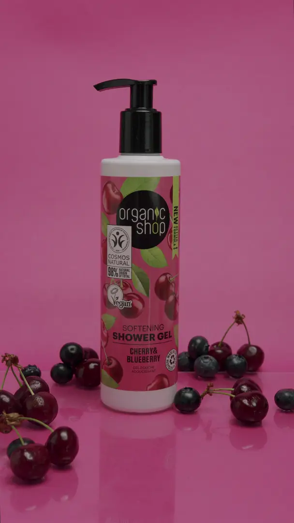 Shower Gel Sabonete Líquido Corporal - Cereja e Mirtilo Organic