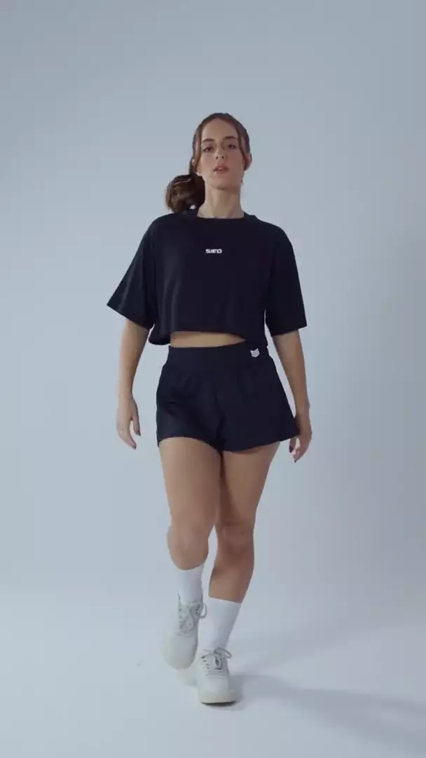 SHORT DUPLO COMFORT PRETO